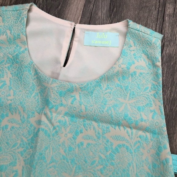 JuJu S'amuse Mint Shift Dress Sleeveless Cut-Out - Picture 2 of 8